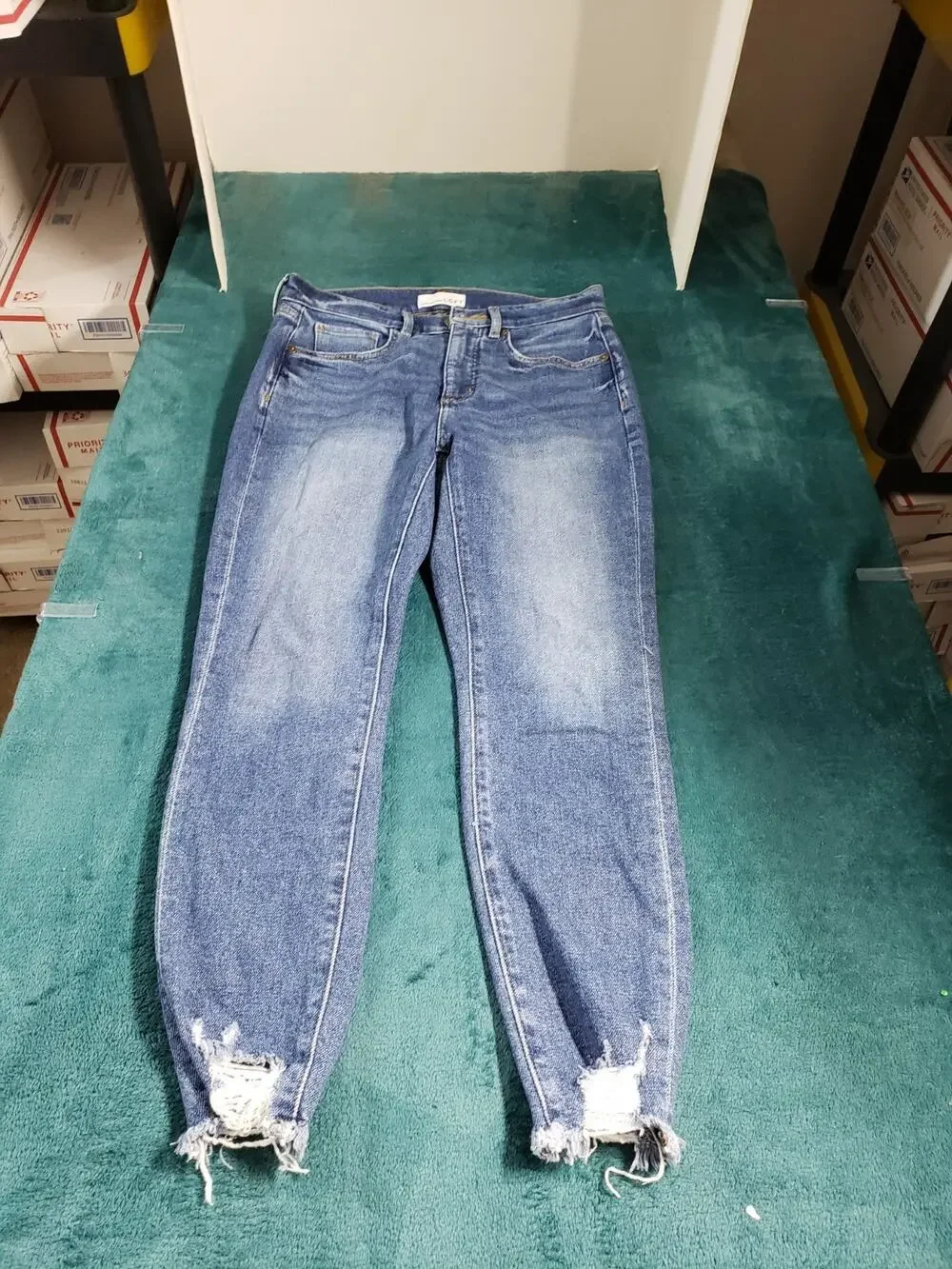 Loft Jeans Size 2 Petite Women Blue Pants Denim Stretch High Rise Skinny Ankle
